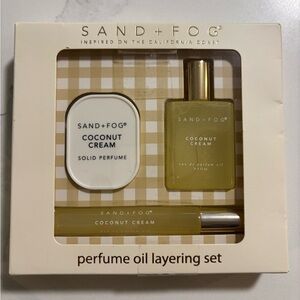 NEW SAND + FOG Coconut Cream perfume layering set